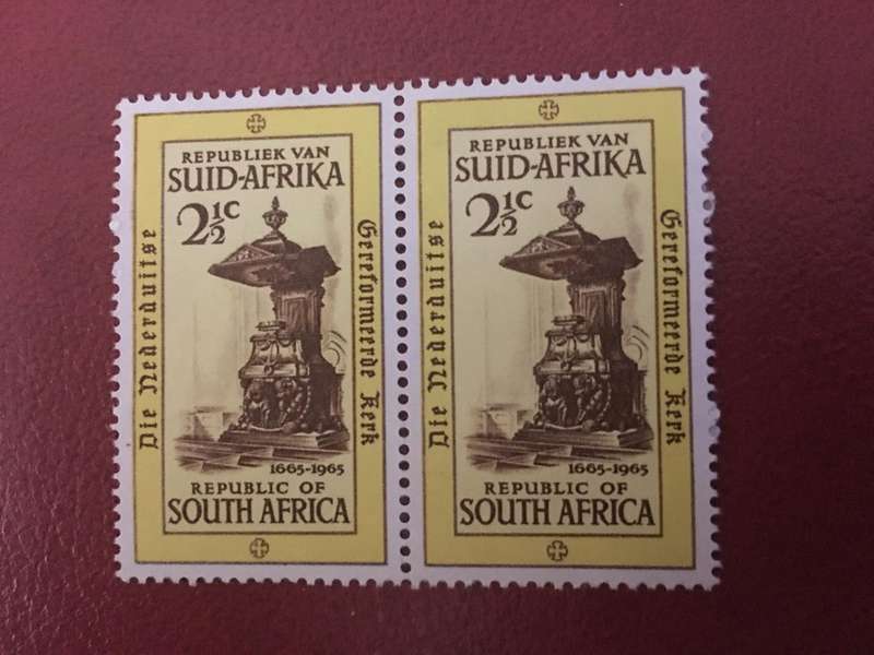 SOUTH AFRICA DUTCH REFORMED CHURCH  UNUSED STAMPS PAIR