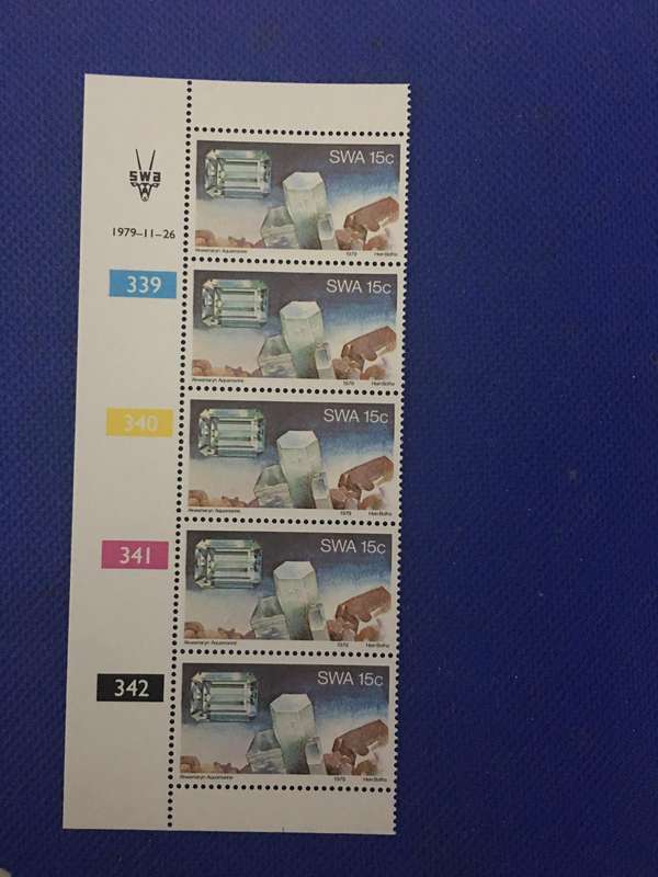SOUTH WEST AFRICA 15c UNUSED BLOCK OF STAMPS