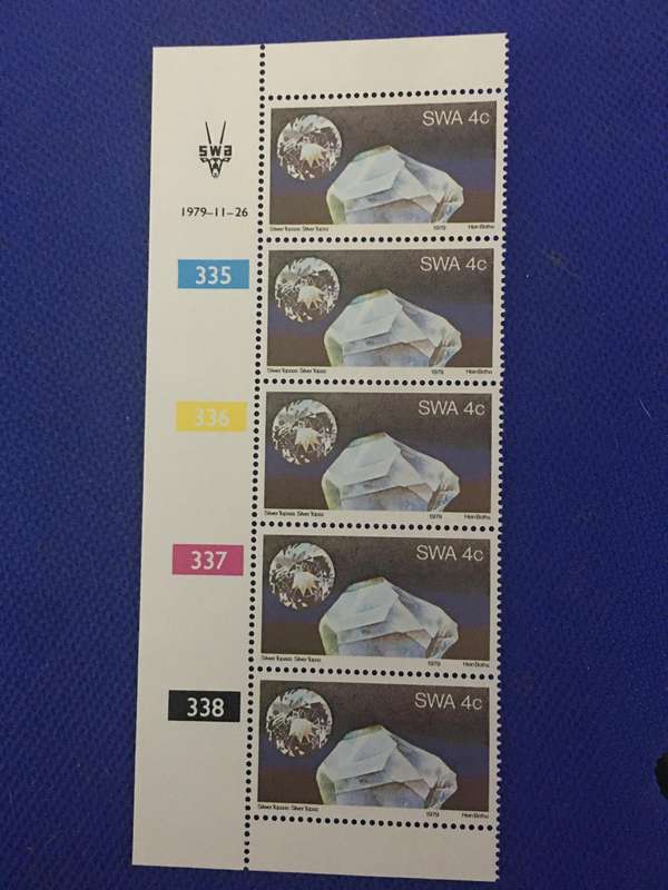 SOUTH WEST AFRICA 4c UNUSED BLOCK OF STAMPS
