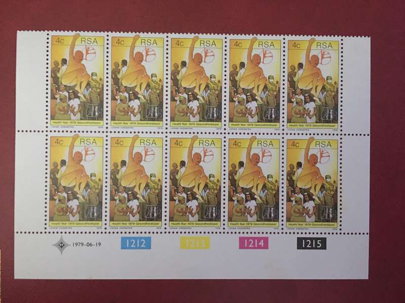 SOUTH AFRICA MINT BLOCK OF STAMPS  4c  HEALTH YEAR