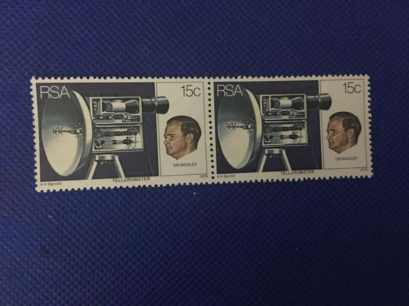 SOUTH AFRICA 15c PAIR TELLUMETER PAIR OF MINT STAMPS