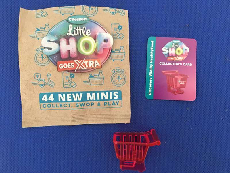 CHECKERS LITTLE SHOP MINIS GOES EXTRA - TROLLEY WITH BAG AND CARD