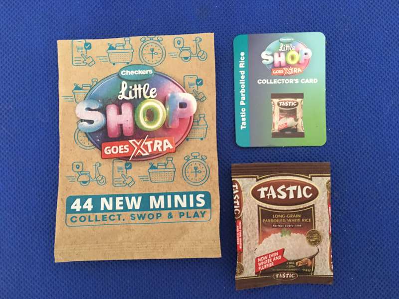 CHECKERS LITTLE SHOP MINIS GOES EXTRA - TASTIC RICE /  WITH CARD / AND BAG