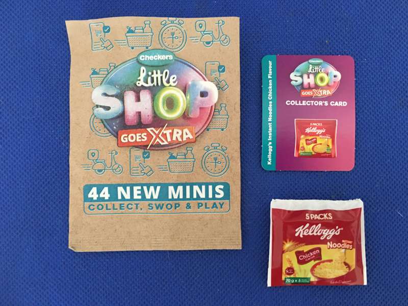 CHECKERS LITTLE SHOP MINIS GOES EXTRA - KELLOGS NOODLES / WITH BAG / AND CARD