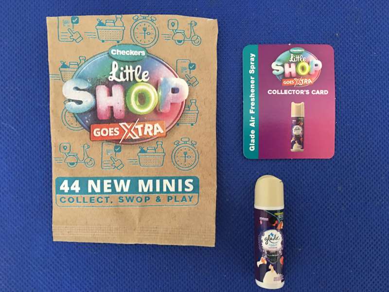 CHECKERS LITTLE SHOP MINIS GOES EXTRA - GLADE AIR FRESHNER / WITH CARD / AND BAG