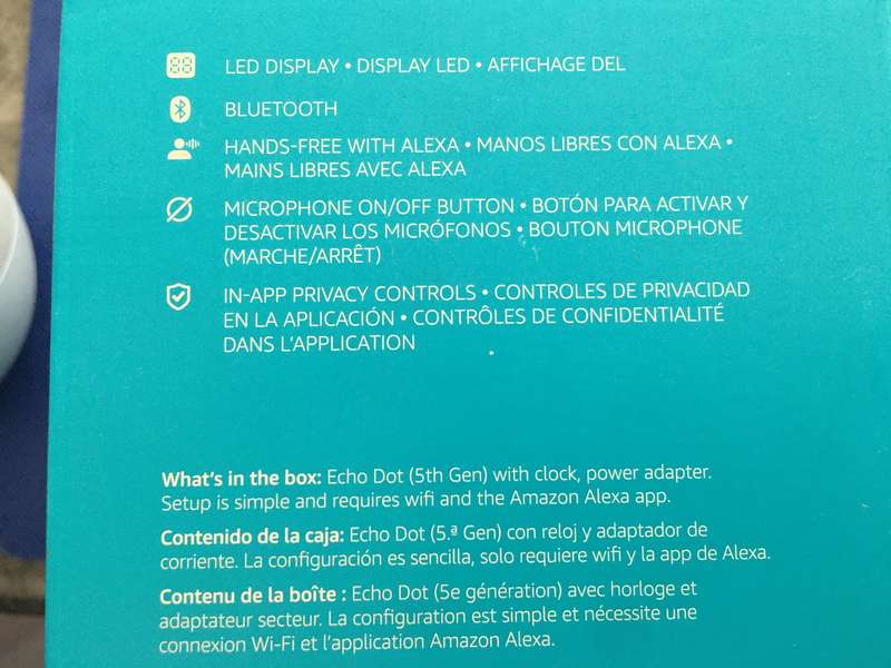 LOVELY AMAZON ECHO DOT ALEXA 5 GEN WITH ADDED ADAPTER USED ONCE