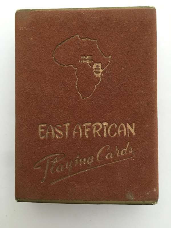 VINTAGE EAST AFRICAN  1950'S PLAYING CARDS AND OLD EUROPE MAP