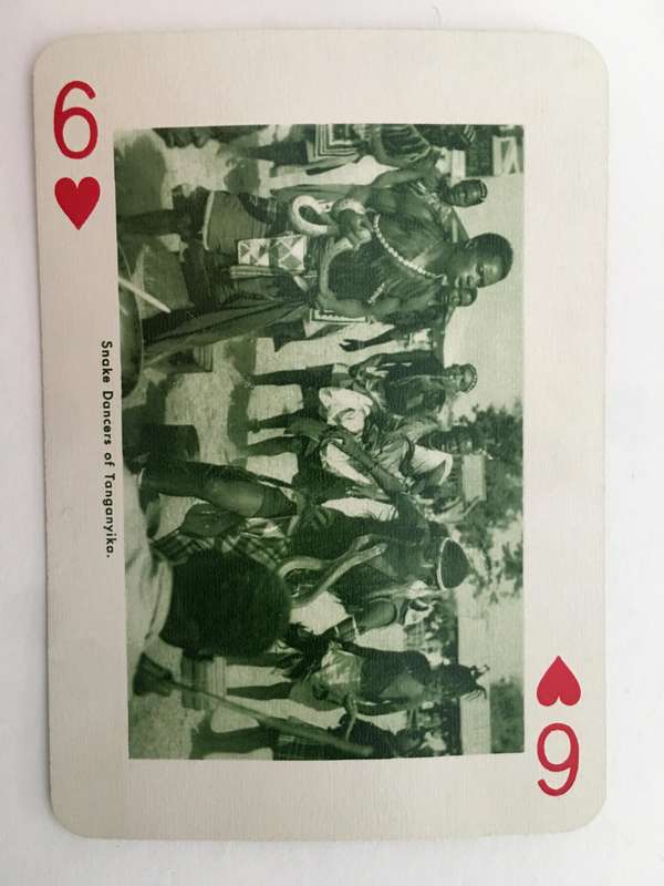 VINTAGE EAST AFRICAN  1950'S PLAYING CARDS AND OLD EUROPE MAP