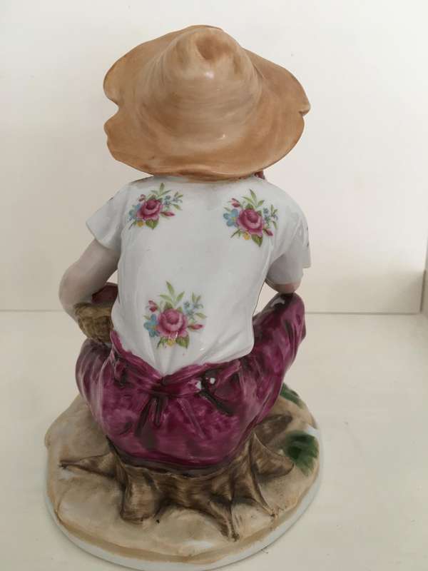 LOVELY PORCELAIN PEASANT BOY FIGURE