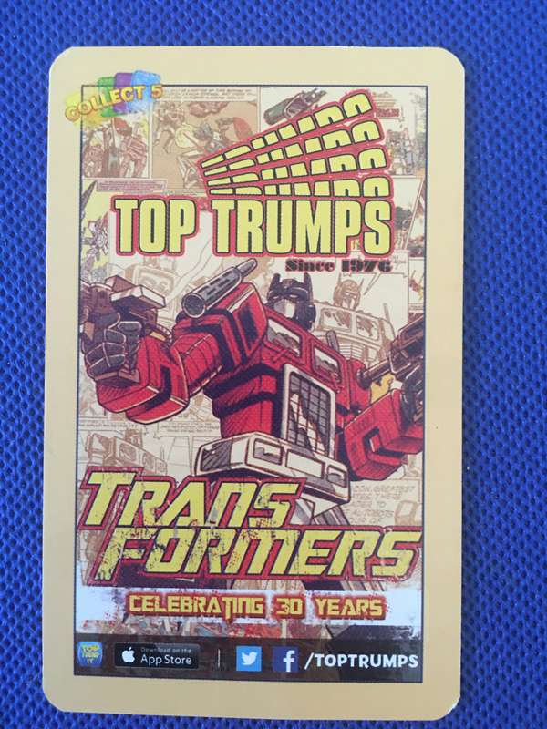 TOP TRUMPS - TRANS FORMERS CELEBRATE 30 YEARS TRADING CARD - DEVASTATOR