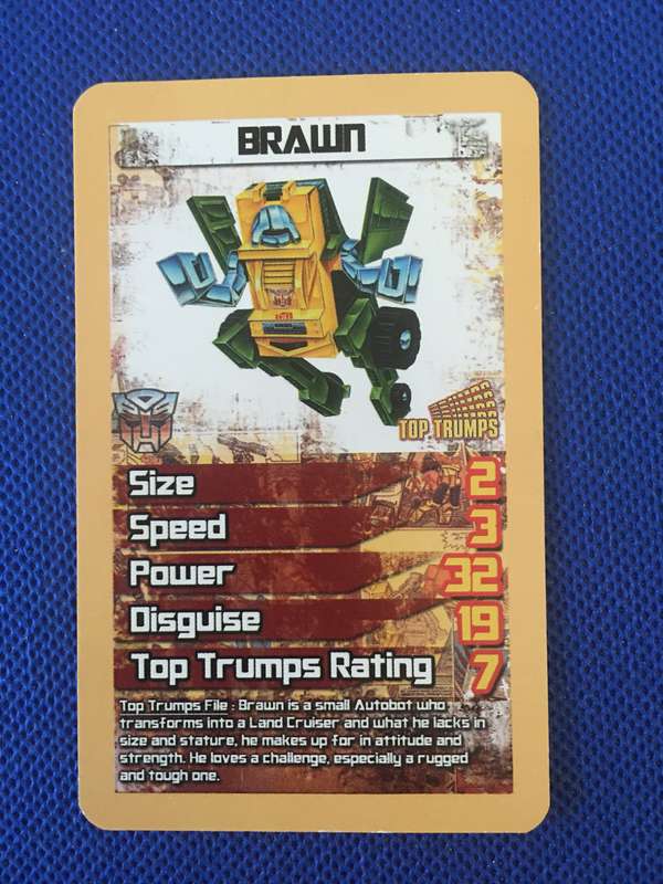 TOP TRUMPS - TRANS FORMERS CELEBRATE 30 YEARS TRADING CARD - BRAWN
