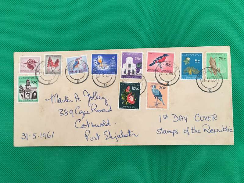 VINTAGE SOUTH AFRICAN REPUBLIC FIRST DAY COVER - 1961
