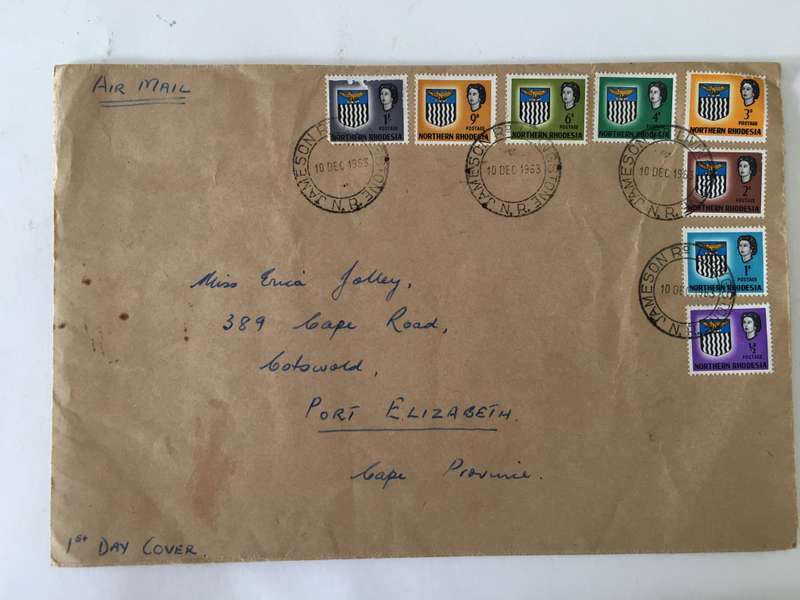 VINTAGE NORTHERN RHODESIA FIRST DAY COVER - 1963
