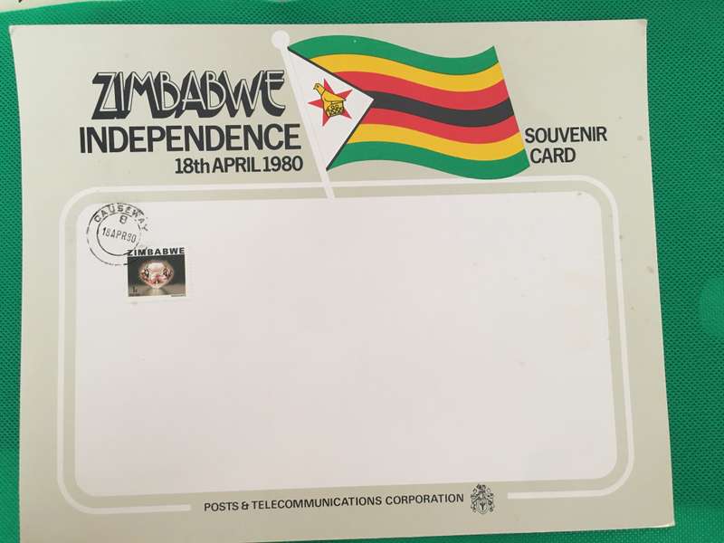 ZIMBABWE INDEPENDNCE SOUVENIR CARD - 1980