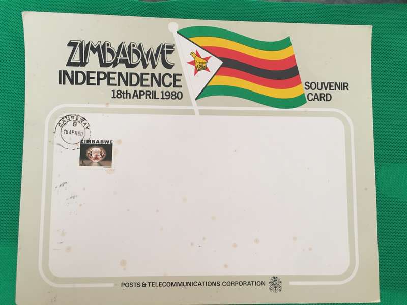 ZIMBABWE INDEPENDNCE SOUVENIR CARD - 1980