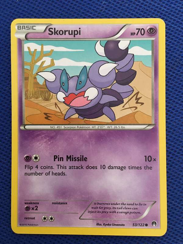 POKEMON TRADING CARD - 2016 - SKORUPI