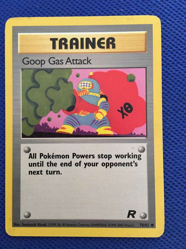 POKEMON TRAINER TRADING CARD - 1995 - GOOP GAS ATTACK