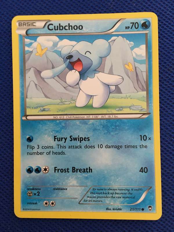 POKEMON TRADING CARD - CUBCHOO - 2014