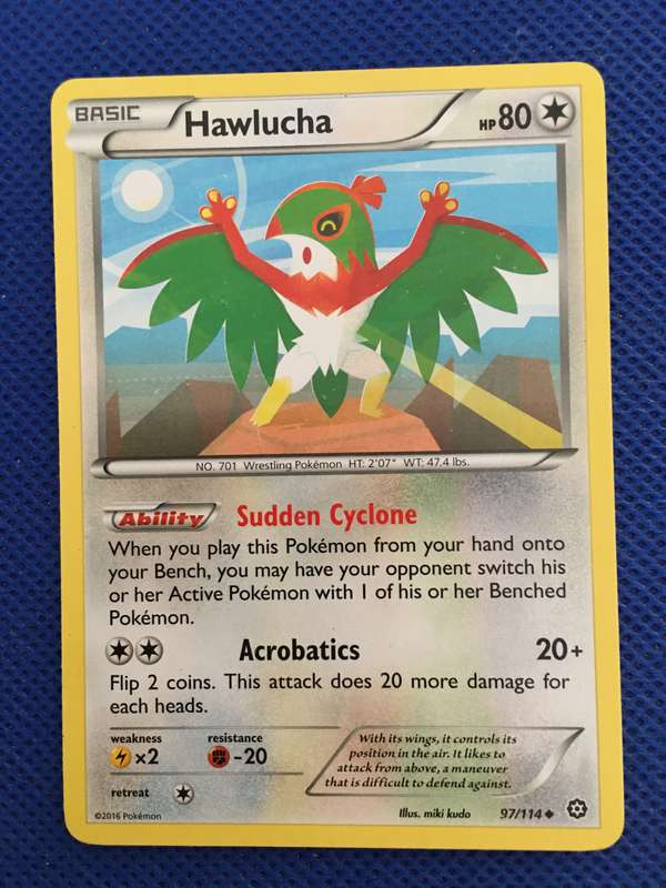 POKEMON TRADING CARD - HAWLUCHA - 2016