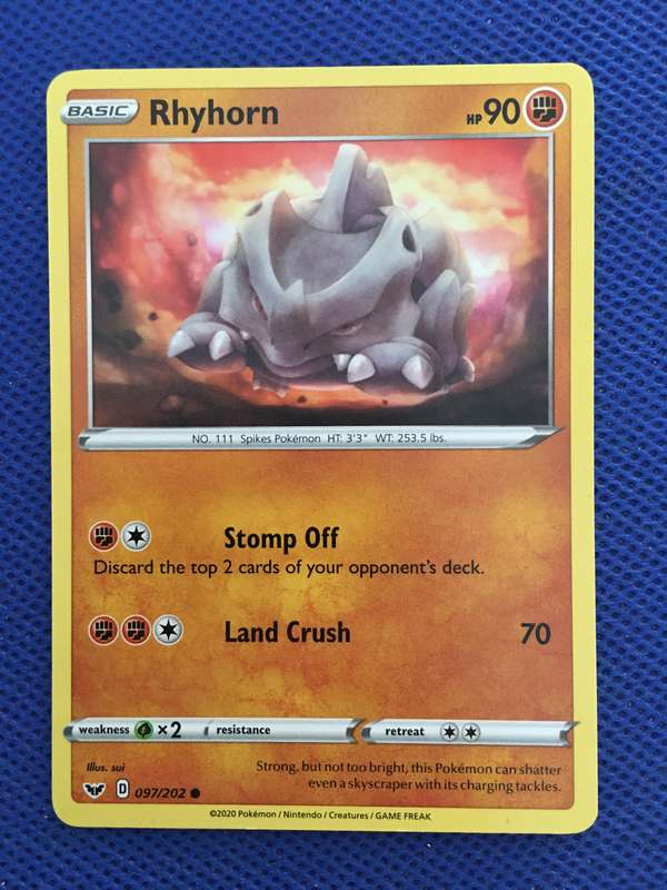 POKEMON TRADING CARD - RHYHORN - 2020