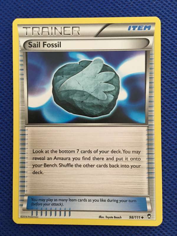 POKEMON TRADING CARD - TRAINER - 2014 - SAIL FOSSIL