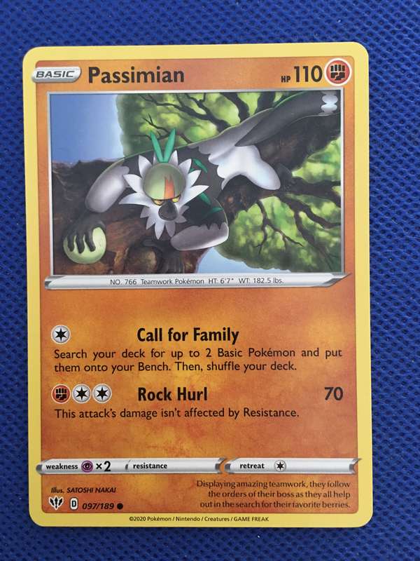POKEMON TRADING CARD - PASSIMIAN - 2020