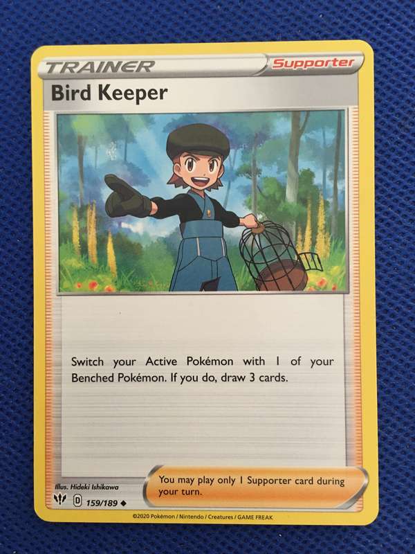 POKEMON TRADING CARD - TRAINER CARD - BIRD KEEPER - 2020