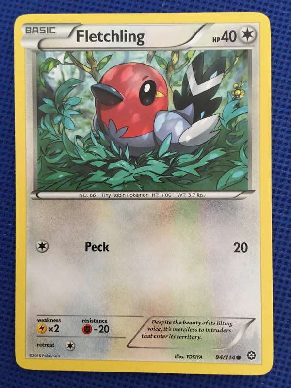 POKEMON TRADING CARD - FLETCHLING -2016