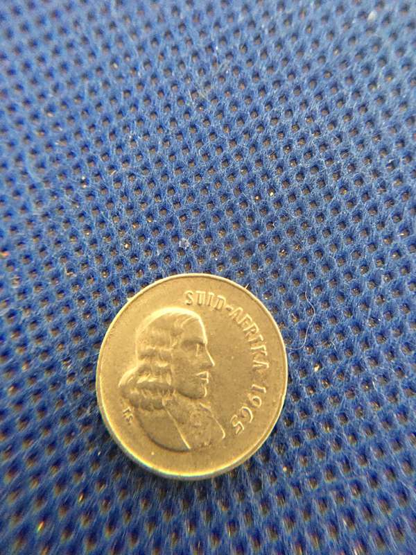 SOUTH AFRICA 5c COIN AFR. 1965 - JAN  VAN RIEBEECK