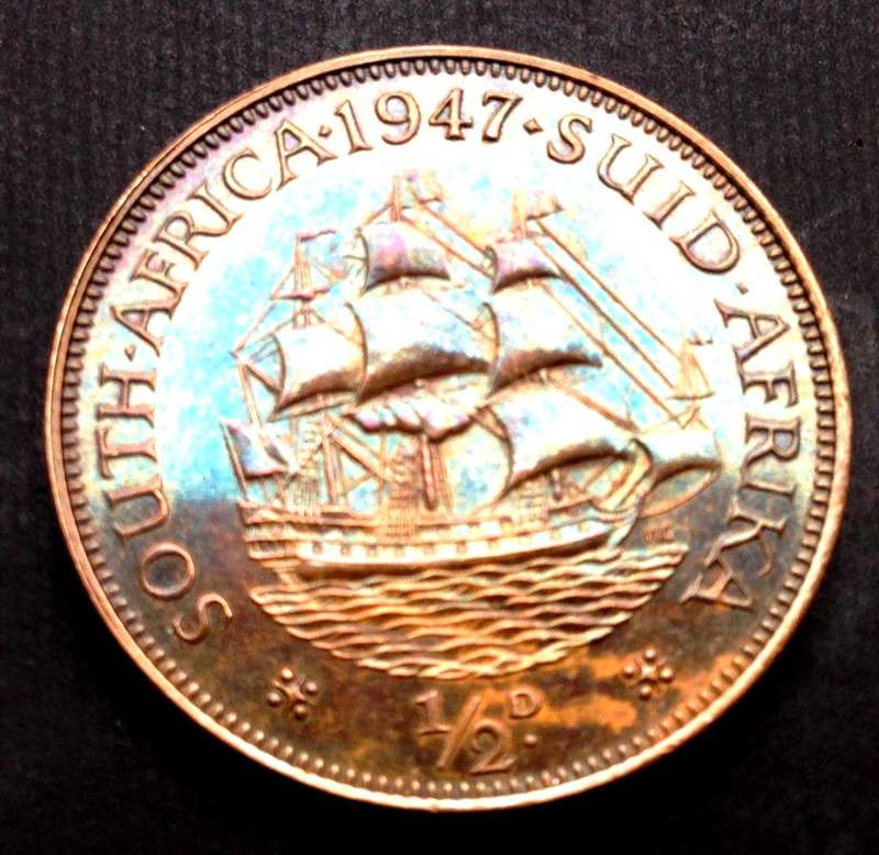 1947 Union Half Penny Proof, very rare