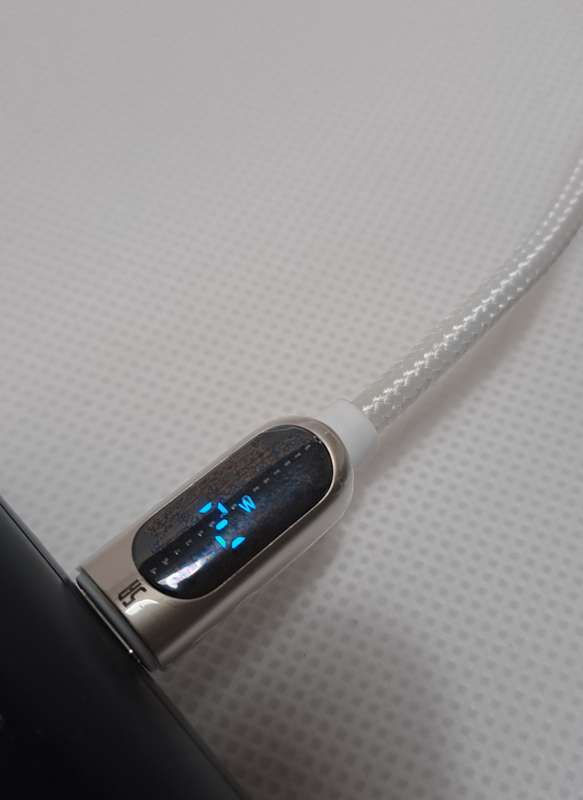 Baseus USB to Type-C 5A 1m braided cable with power output display