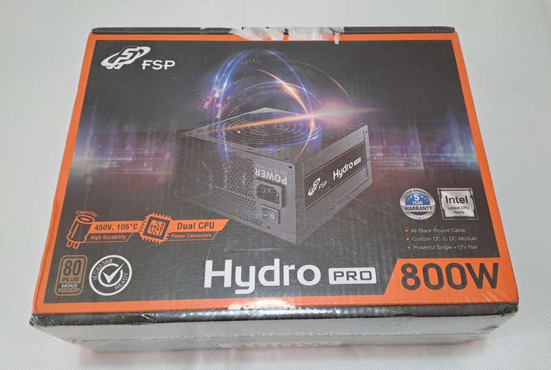 FSP Hydro Pro 800Watt Bronze ATX power supply (Sealed in box)