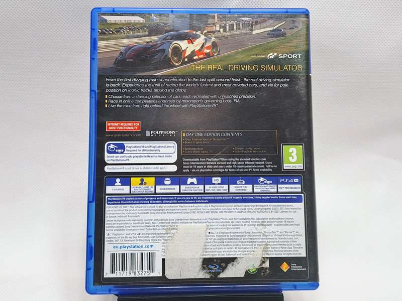Gran Turismo Sport - Day One Edition - Sony Playstation PS4 PSVR game