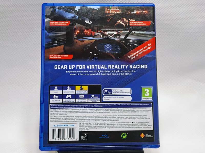 Driveclub VR - Sony Playstation PS4 PSVR game (NB! VR only game)