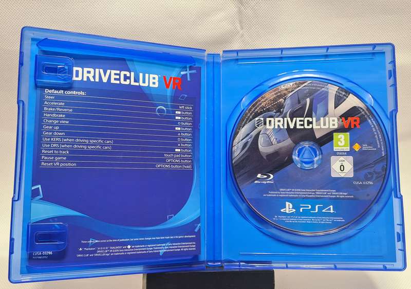 Driveclub VR - Sony Playstation PS4 PSVR game (NB! VR only game)