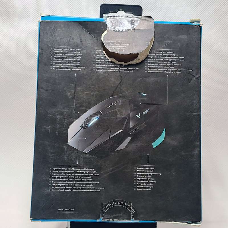 Rapoo V VT900 Optical Gaming Mouse (Black)(Adjustable weights not included)