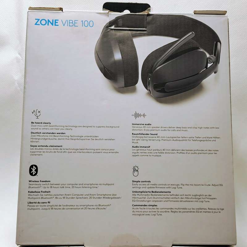 Logitech Zone Vibe 100 headphones (Graphite)