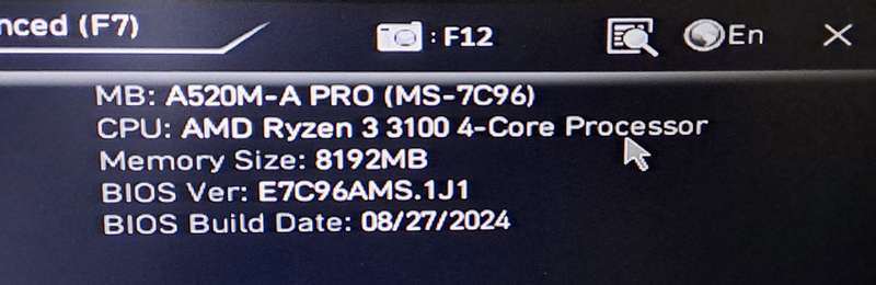 MSI A520M-A Pro AMD AM4 micro-ATX motherboard (BIOS UPDATED!!!)