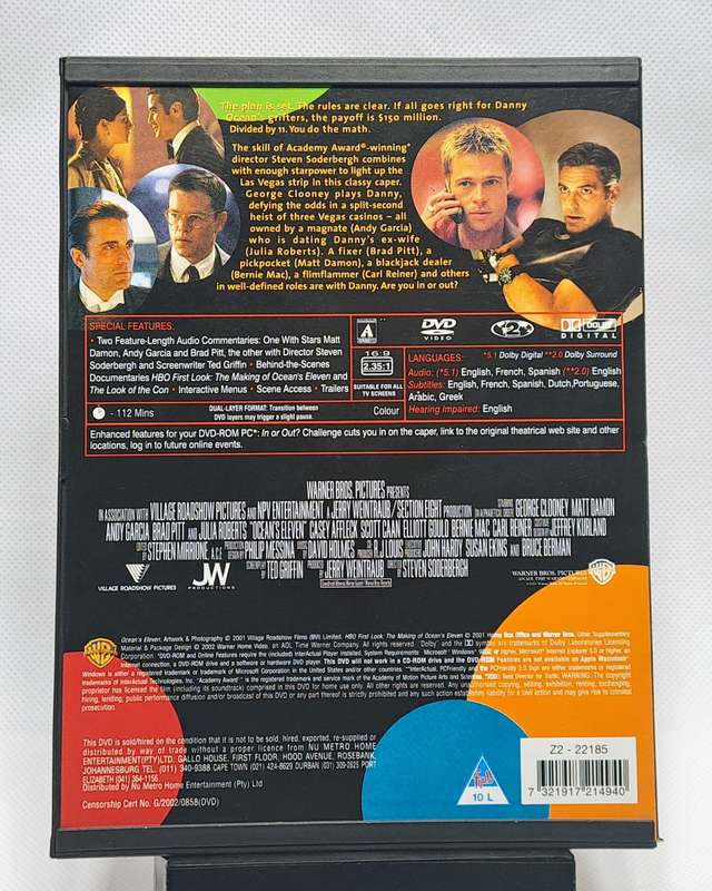 Ocean's Eleven - DVD in snapcase
