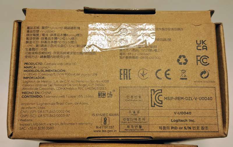 Logitech Brio Ultra HD Webcam (960-001106)