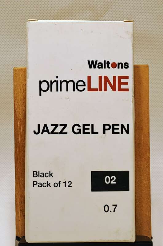 Waltons Primeline Jazz Gel Pens (Black)(0.7mm) (Pack of 12)