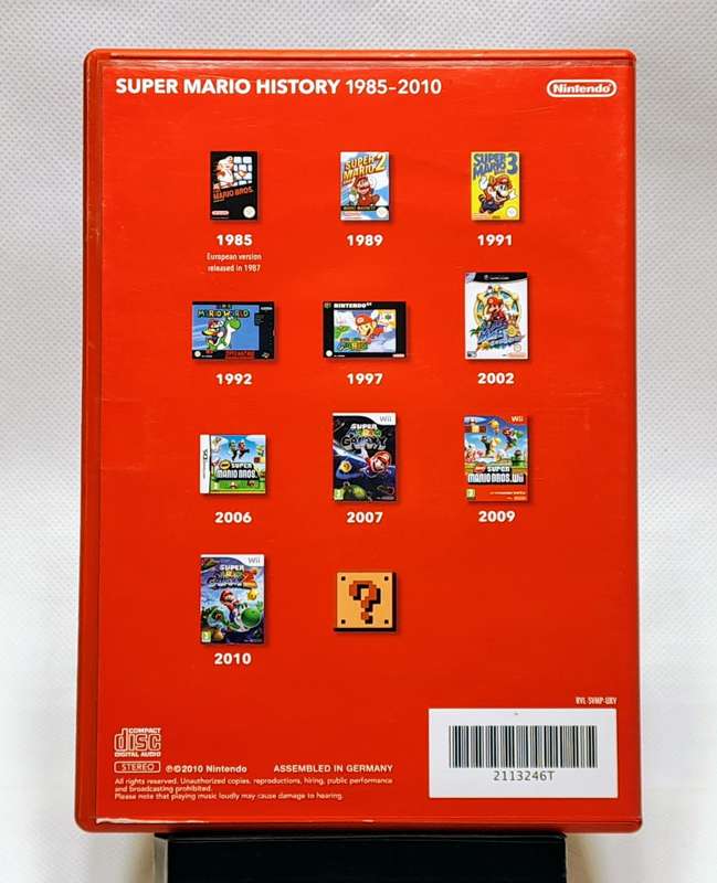 Nintendo 25th Anniversary Super Mario History CD with Booklet & SA Magazine with Stickers