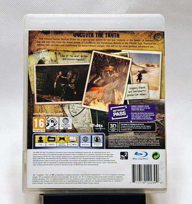 Uncharted 3: Drake's Deception - Sony PlayStation 3 / PS3 Game