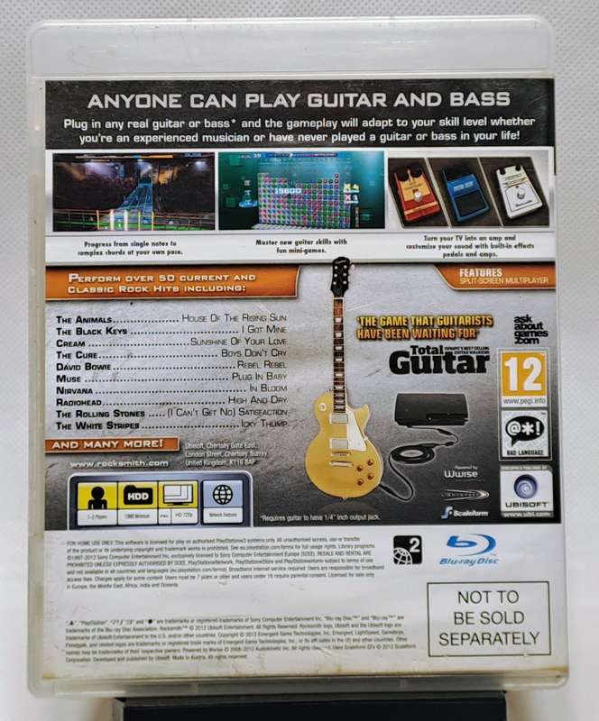 Rocksmith - Sony PlayStation 3 / PS3 Game (PAL) (RealTone cable and Guitar required)
