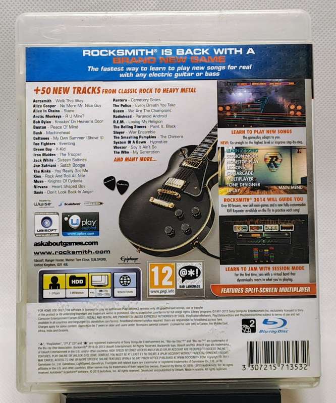 Rocksmith 2014 - Sony PlayStation 3 / PS3 Game (PAL) (RealTone cable and Guitar required)