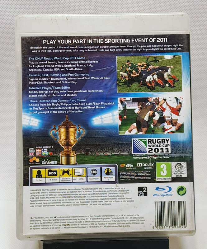 Rugby World Cup 2011 - Sony PlayStation 3 / PS3 Game (Free Shipping)
