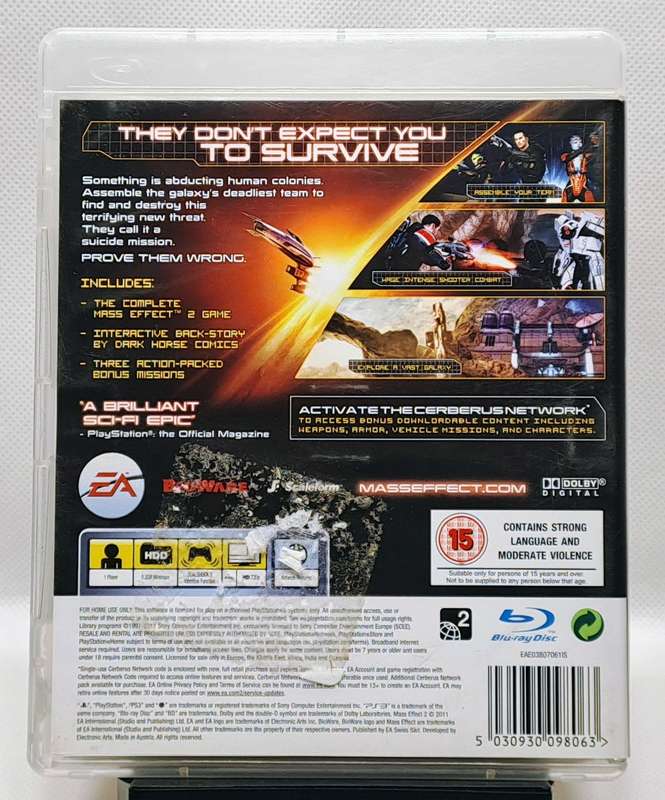 Mass Effect 2 - Sony PlayStation 3 / PS3 Game