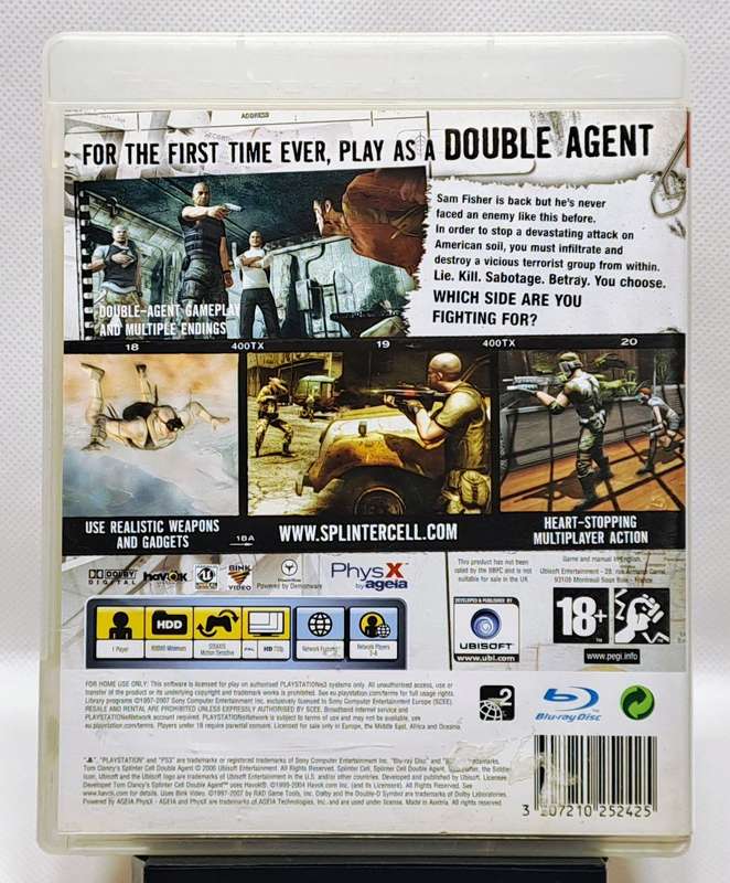 Tom Clancy's Splinter Cell Double Agent - Sony PlayStation 3 / PS3 Game