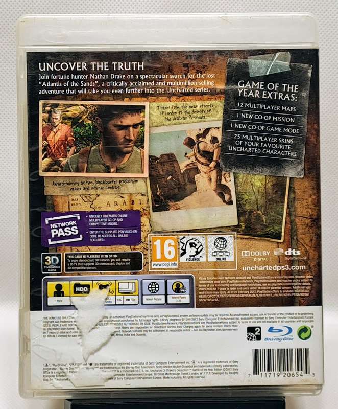 Uncharted 3: Drake's Deception GOTY - Sony PlayStation 3 / PS3 Game (Free Shipping)