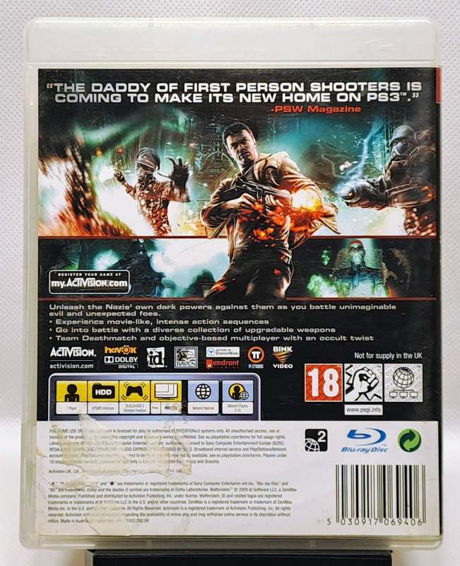 Wolfenstein - Sony PlayStation 3 / PS3 Game
